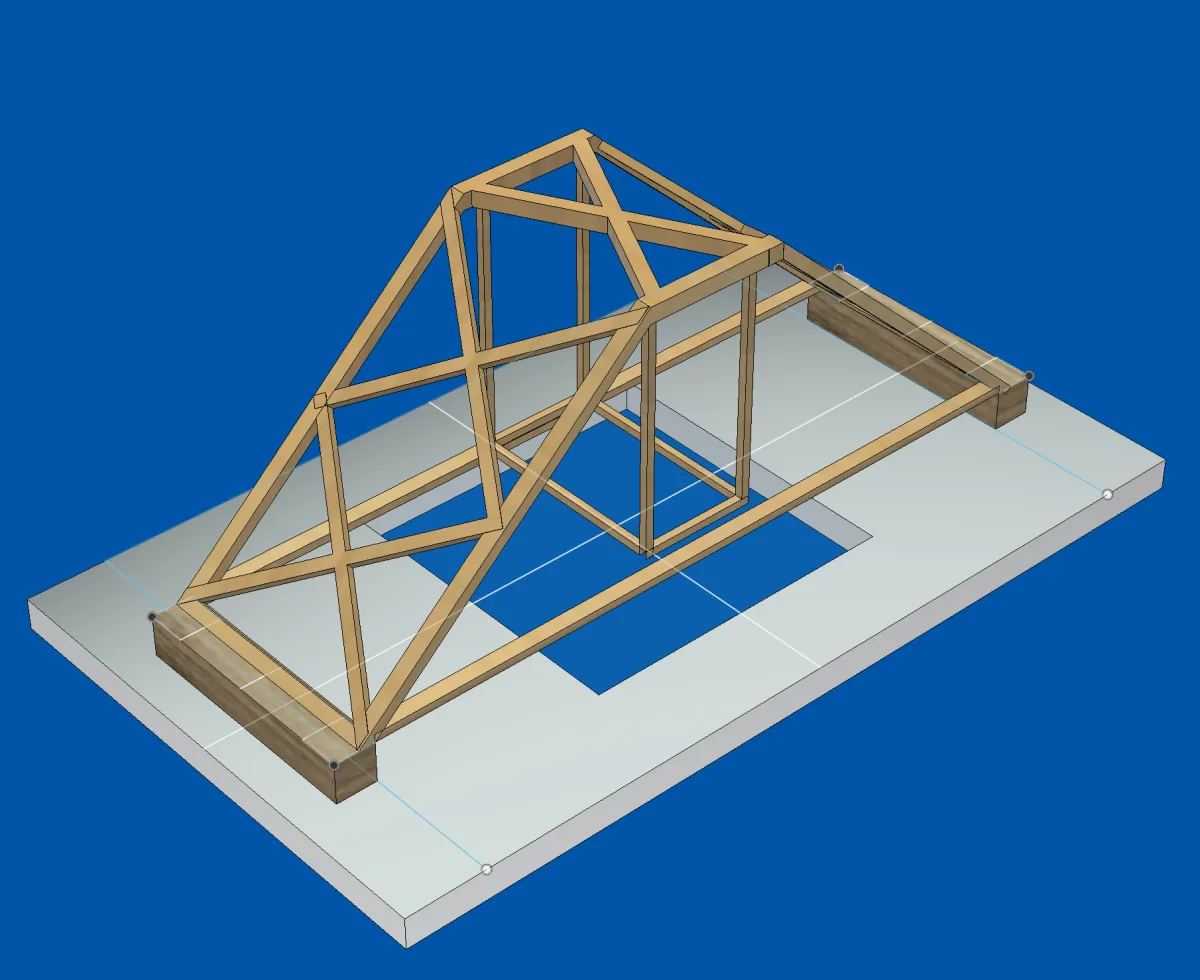 Truss bridge version 1 CAD in Fusion 360